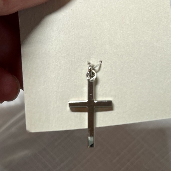 Silver tone Cross Pendant. Reversible - Picture 3 of 6